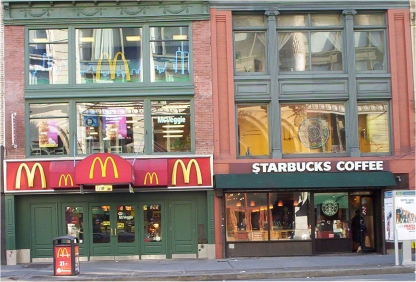 Macdonalds and Starbucks
